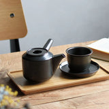 LT CUP AND SAUCER - BLACK