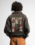 SAMUEL ZELIG - VARSITY 1/4 ZIP - FADED BLACK