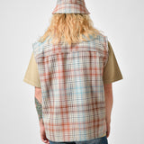 NO MORE SLEEVES SHIRT - JAPANESE TWILL CHECK - SAND