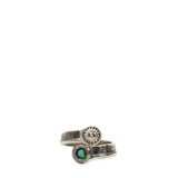 RING - MORGAN DOLLAR TWIST/TURQUOISE MINI CONCHA - N-205