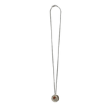 NECKLACE - FLOWER ON COIN - N-642C