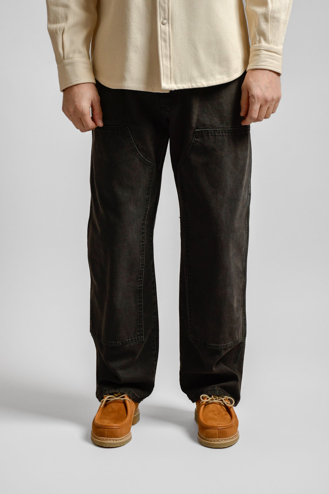 ONE OF THESE DAYS - DOUBLE KNEE WORK PANTS - BLACK