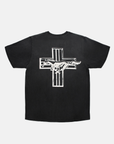 ONE OF THESE DAYS - MUSTANG CROSS TEE - BLACK