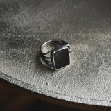 RING - ONYX SIGNET - 8