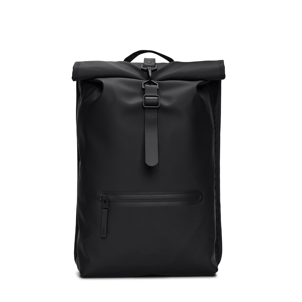 RAINS - ROLLTOP RUCKSACK W3 - BLACK