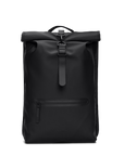 RAINS - ROLLTOP RUCKSACK W3 - BLACK