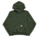 HEAVYWEIGHT LOGO CROSS NECK HOODIE - HUNTER GREEN