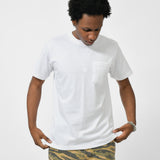 TAB LOGO POCKET TEE - WHITE