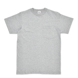 TAB LOGO POCKET TEE - HEATHER GREY