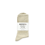 ORGANIC COTTON DAILY RIBBED CREW 3 PACK - ECRU/ECRU GREY/GREY