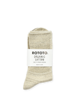 ROTOTO - ORGANIC COTTON DAILY RIBBED CREW 3 PACK - ECRU/ECRU GREY/GREY