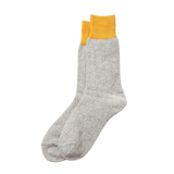 DOUBLE FACE SILK/COTTON - D.YELLOW/GRAY