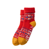 COMFY ROOM SOCK - SNOW FLAKE - RED