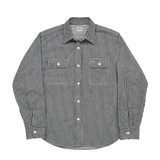 LONG SLEEVE SHIRT - BLACK HICKORY STRIPE