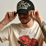 TRUCKER HAT - SUPPORT LIVE MUSIC - BLACK