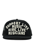 IMOGENE + WILLIE - TRUCKER HAT - SUPPORT LIVE MUSIC - BLACK