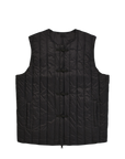 TAION - REVERSIBLE CHINA BUTTON DOWN VEST - BLACK - V01JS