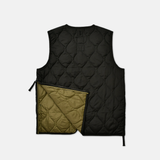 MILITARY VEST - V NECK ZIP - BLACK - 001ZML-1