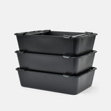 STACKABLE STORAGE BOX - BLACK - M8