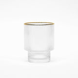 DECO MERIDIAN WHISKEY GLASS - GOLD RIMMED