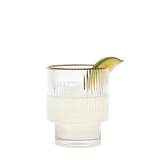 DECO MERIDIAN WHISKEY GLASS - GOLD RIMMED