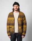 BEAMS+ - CARDIGAN DOUBLE JACQUARD CHEVRON - BROWN