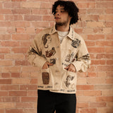DUFFLE CHORE JACKET - FADED BEIGE