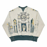 LA LUNA CREWNECK - DARK TEAL/OATMEAL GREY