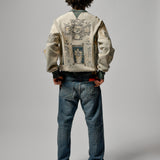 LA LUNA CREWNECK - DARK TEAL/OATMEAL GREY