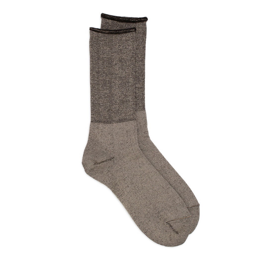 ROTOTO - CITY SOCK - GRAY/D BROWN