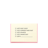 GREETING CARD - LET'S DANCE CHECKLIST