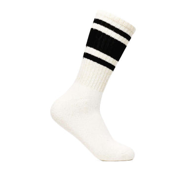 AMERICAN TRENCH - RETRO MONO STRIPE SOCK - BLACK